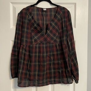 Old Navy plaid long sleeves top